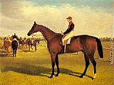 William Wall Art - Don John, The Winner of the 1838 St. Leger with William Scott Up